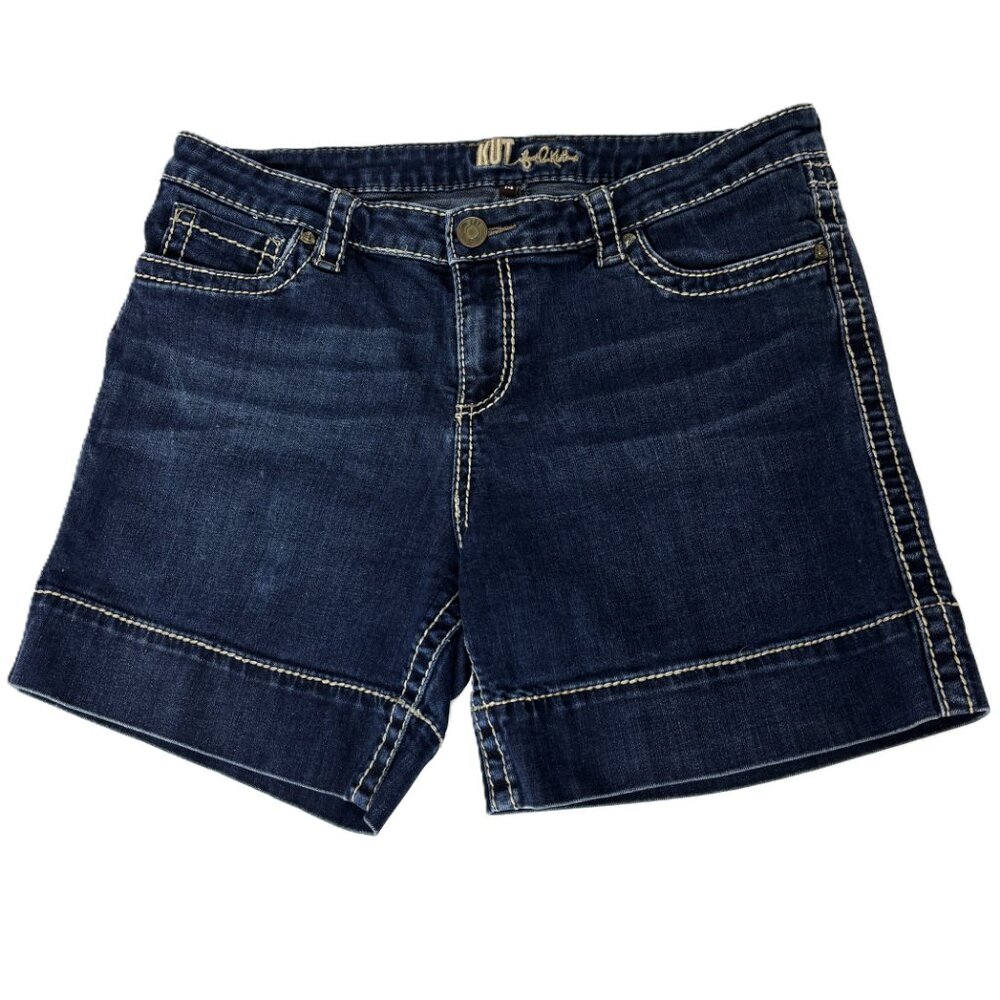 Kut from the Cloth Jean Mid Rise Shorts Size 14 - Picture 2 of 10